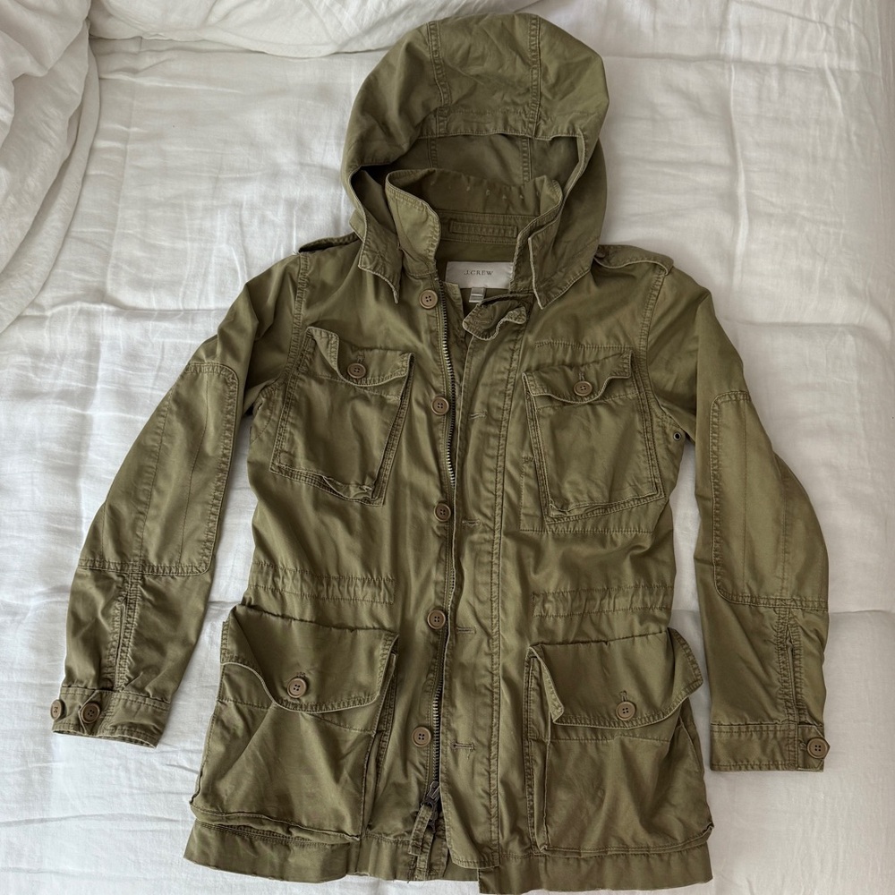 JCREW Utility Field Military Jacket 100% Cotton